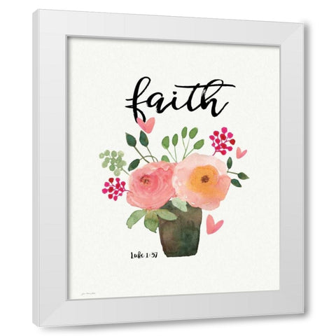 Faith White Modern Wood Framed Art Print by Moulton, Jo