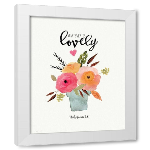 Lovely White Modern Wood Framed Art Print by Moulton, Jo