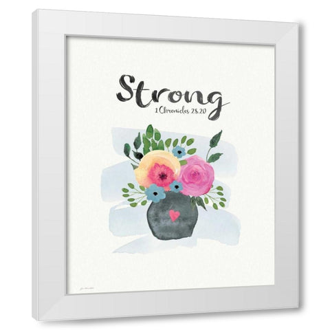 Strong White Modern Wood Framed Art Print by Moulton, Jo