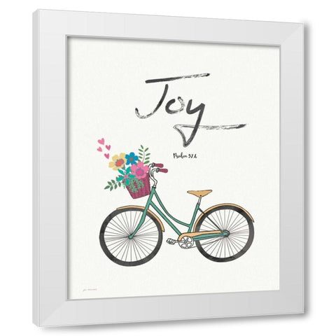 Joy White Modern Wood Framed Art Print by Moulton, Jo