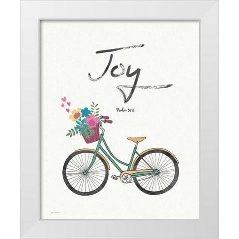 Joy White Modern Wood Framed Art Print by Moulton, Jo