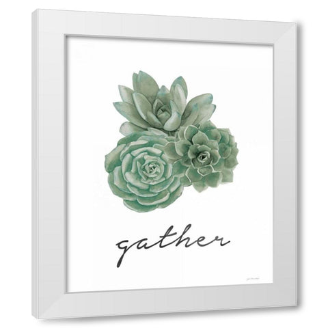 Gather White Modern Wood Framed Art Print by Moulton, Jo