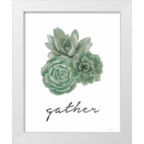 Gather White Modern Wood Framed Art Print by Moulton, Jo
