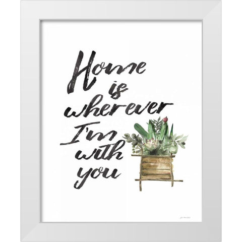 Home with You White Modern Wood Framed Art Print by Moulton, Jo