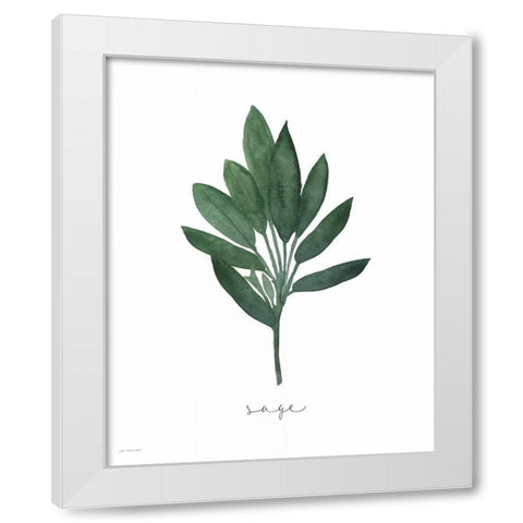 Sage White Modern Wood Framed Art Print by Moulton, Jo