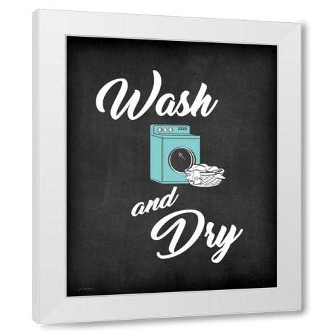 Wash and Dry White Modern Wood Framed Art Print by Moulton, Jo