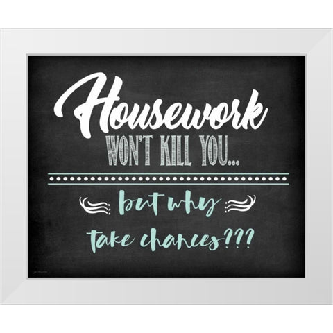 Housework White Modern Wood Framed Art Print by Moulton, Jo