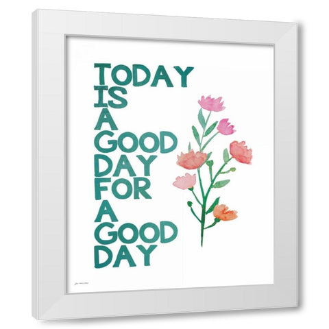 A Good Day White Modern Wood Framed Art Print by Moulton, Jo