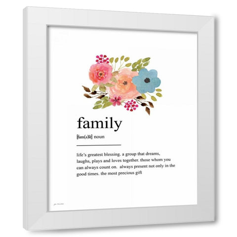 Family Definition White Modern Wood Framed Art Print by Moulton, Jo