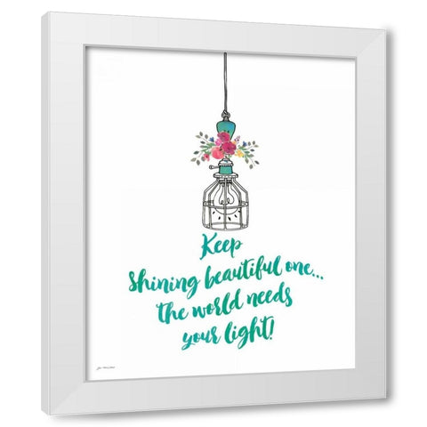 Home White Modern Wood Framed Art Print by Moulton, Jo