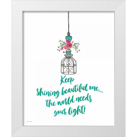 Home White Modern Wood Framed Art Print by Moulton, Jo