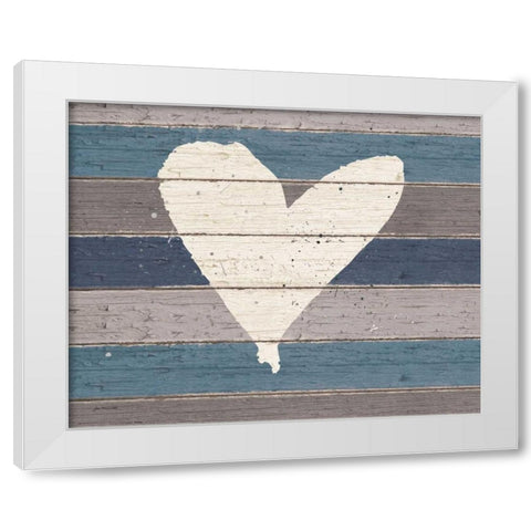 Country Heart White Modern Wood Framed Art Print by Moulton, Jo