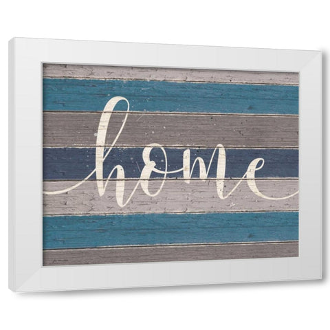 Home Script White Modern Wood Framed Art Print by Moulton, Jo