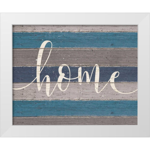Home Script White Modern Wood Framed Art Print by Moulton, Jo