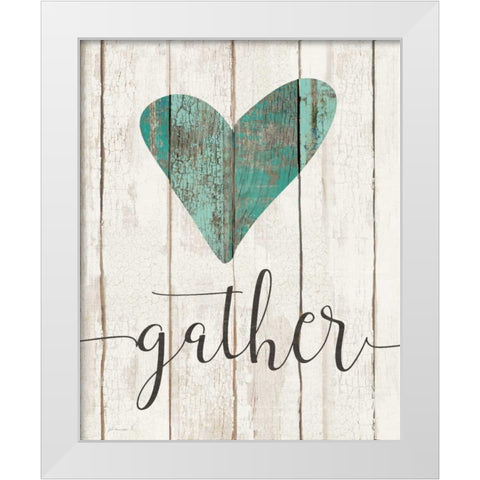 Gather White Modern Wood Framed Art Print by Moulton, Jo
