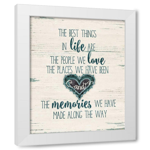Life, Love, Memories White Modern Wood Framed Art Print by Moulton, Jo