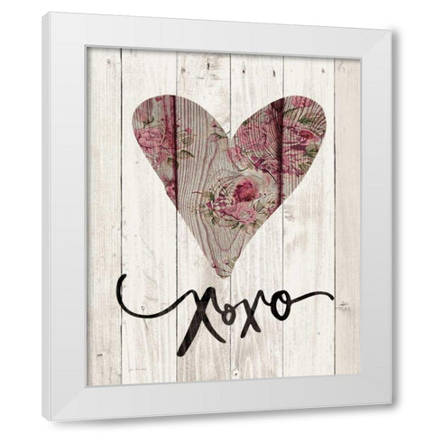 XOXO White Modern Wood Framed Art Print by Moulton, Jo