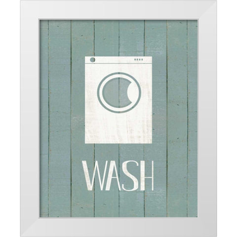 Wash House Wash White Modern Wood Framed Art Print by Moulton, Jo