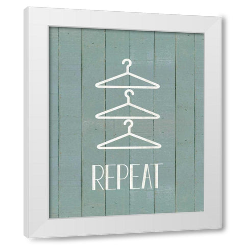 Wash House Repeat White Modern Wood Framed Art Print by Moulton, Jo