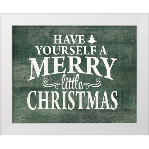 Merry Little Christmas White Modern Wood Framed Art Print by Moulton, Jo