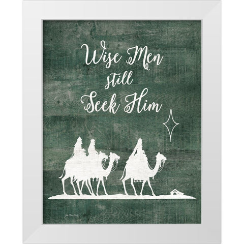 Wise Men Still Seek Him White Modern Wood Framed Art Print by Moulton, Jo