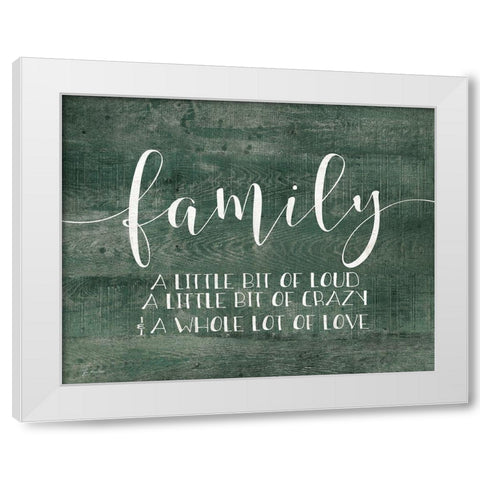 Family White Modern Wood Framed Art Print by Moulton, Jo