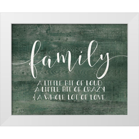 Family White Modern Wood Framed Art Print by Moulton, Jo