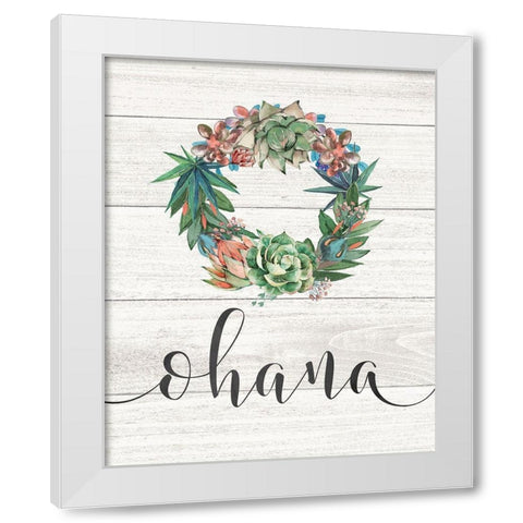 Ohana White Modern Wood Framed Art Print by Moulton, Jo