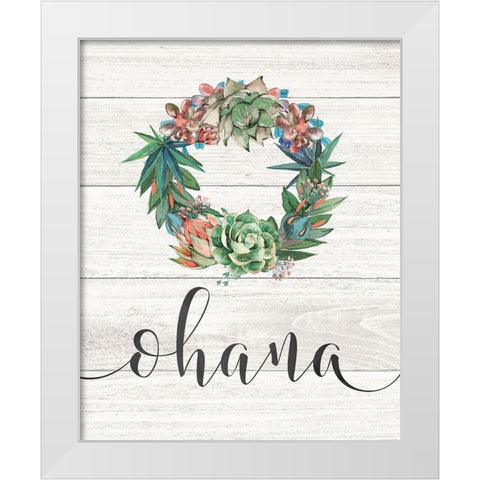 Ohana White Modern Wood Framed Art Print by Moulton, Jo