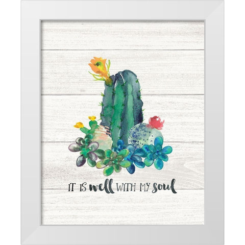It Is Well White Modern Wood Framed Art Print by Moulton, Jo