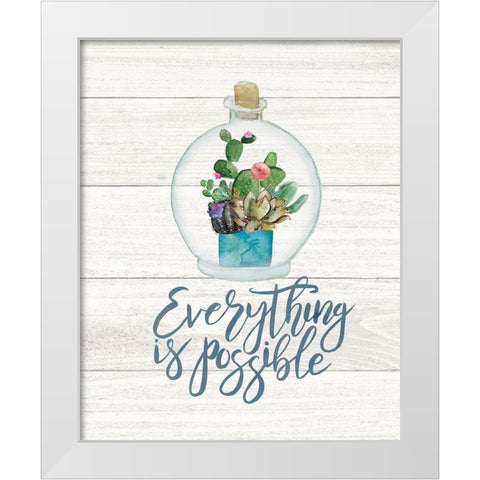 Everything is Possible White Modern Wood Framed Art Print by Moulton, Jo