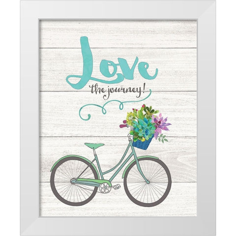 Love the Journey White Modern Wood Framed Art Print by Moulton, Jo