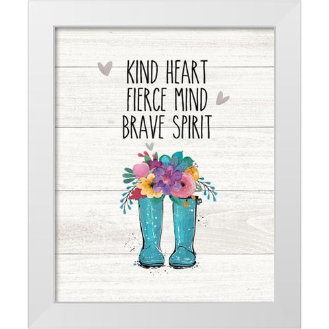 Kind Heart White Modern Wood Framed Art Print by Moulton, Jo
