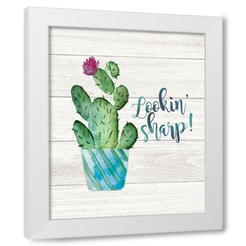 Lookin Sharp White Modern Wood Framed Art Print by Moulton, Jo