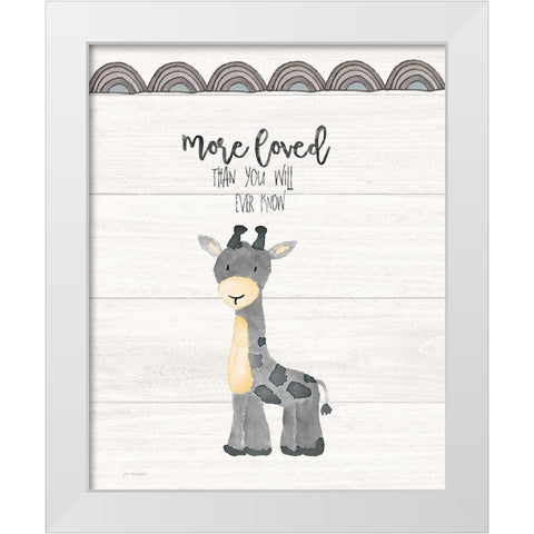 More Loved White Modern Wood Framed Art Print by Moulton, Jo