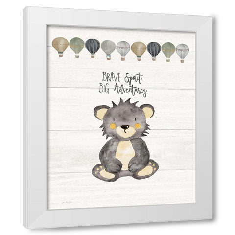 Brave Spirit White Modern Wood Framed Art Print by Moulton, Jo