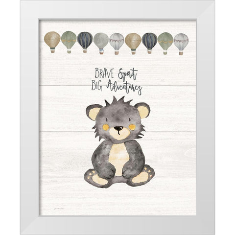 Brave Spirit White Modern Wood Framed Art Print by Moulton, Jo