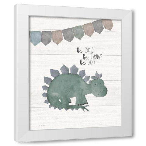 Be Bold White Modern Wood Framed Art Print by Moulton, Jo