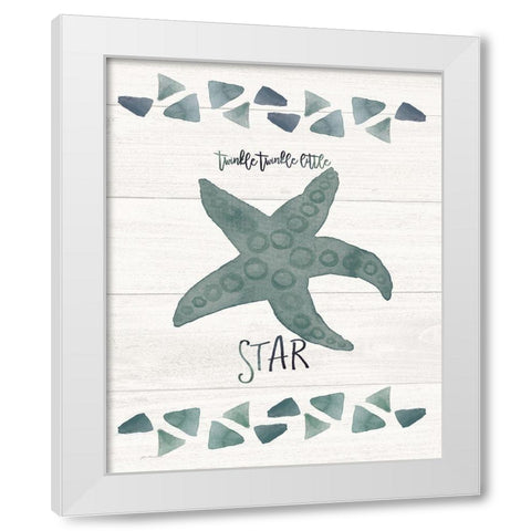 Twinkle Little Star White Modern Wood Framed Art Print by Moulton, Jo