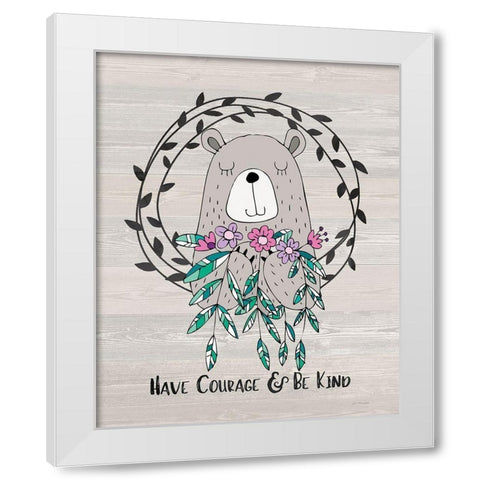 Be Kind White Modern Wood Framed Art Print by Moulton, Jo