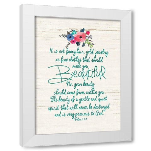 Precious to God White Modern Wood Framed Art Print by Moulton, Jo