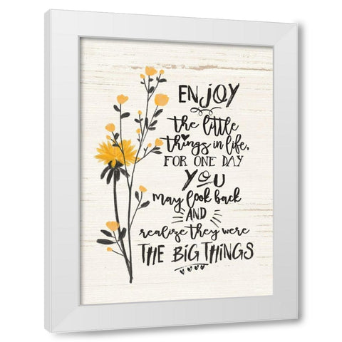 Little Things White Modern Wood Framed Art Print by Moulton, Jo