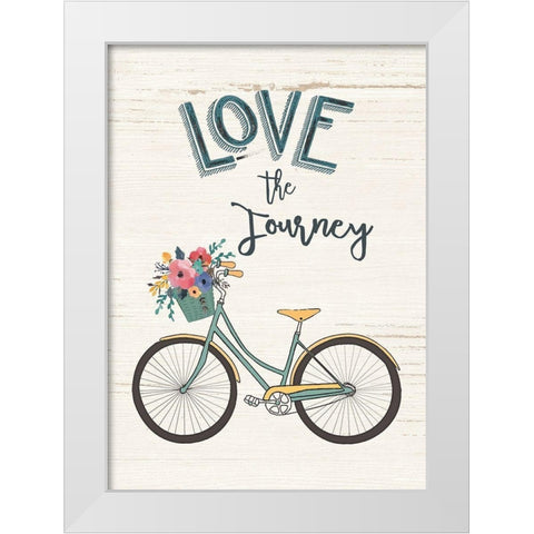 Love the Journey White Modern Wood Framed Art Print by Moulton, Jo