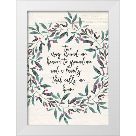 Family That Calls Me Home White Modern Wood Framed Art Print by Moulton, Jo