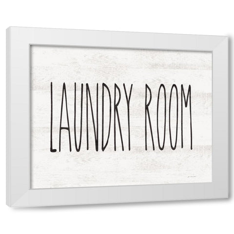 Laundry Room White Modern Wood Framed Art Print by Moulton, Jo