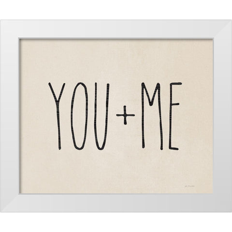 You + Me White Modern Wood Framed Art Print by Moulton, Jo