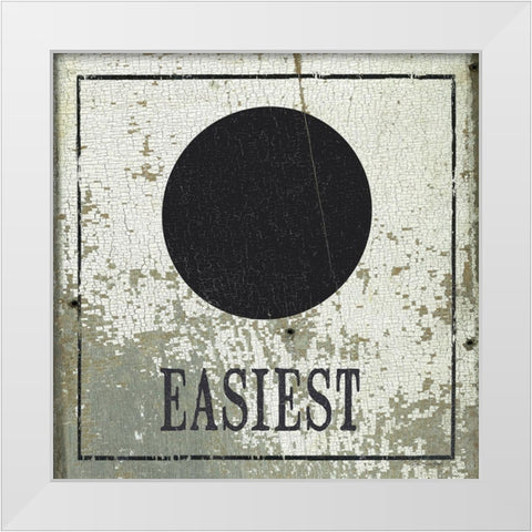 Easiest Square White Modern Wood Framed Art Print by Moulton, Jo