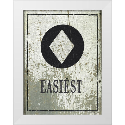 Easiest White Modern Wood Framed Art Print by Moulton, Jo