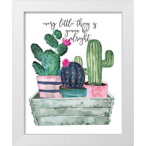 Alright White Modern Wood Framed Art Print by Moulton, Jo