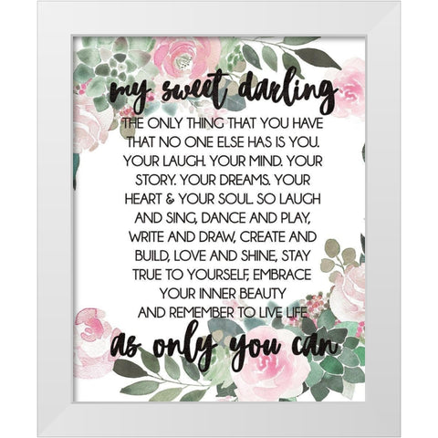 As Only You Can White Modern Wood Framed Art Print by Moulton, Jo